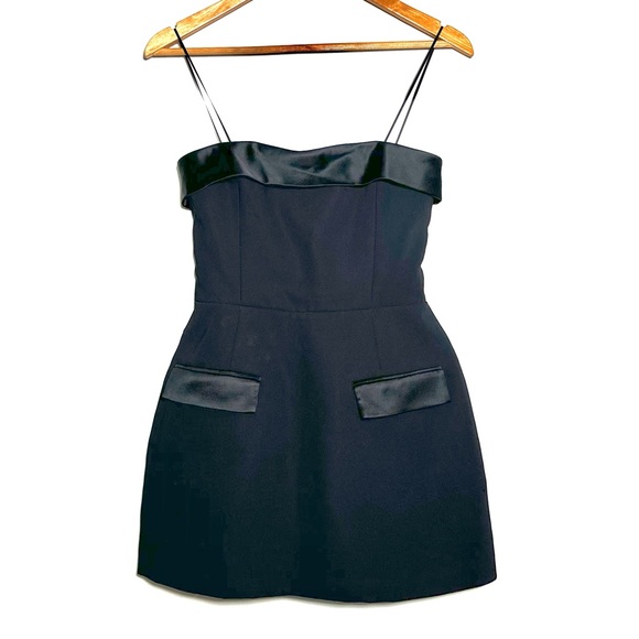 NWT Amanda Uprichard Lucienne Satin Fit & Flare Romper - Picture 5 of 9